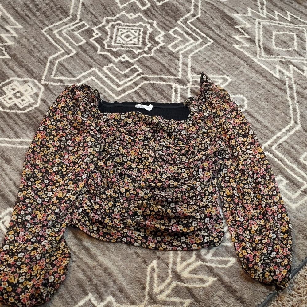 All in Favor cropped blouse size medium